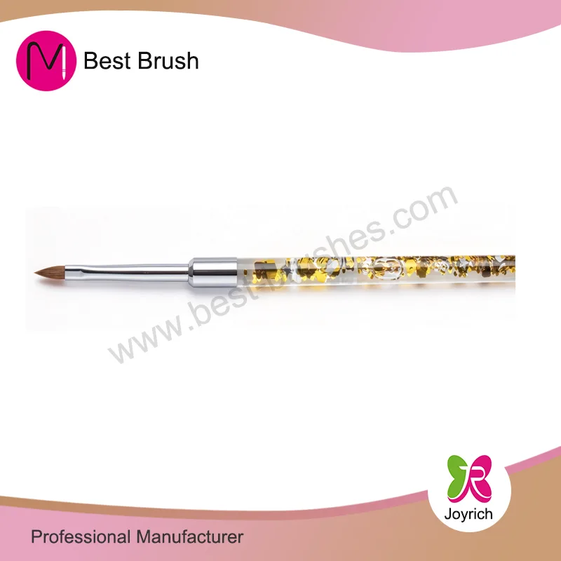 Brws Ewinedd Melyn Sparkle Kolinsky 3D